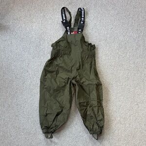 Kids Olive Green rain Overalls